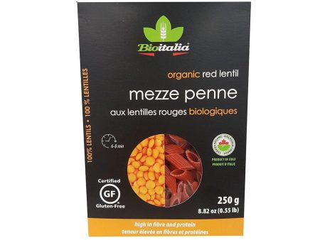 Mezze Penne Sans Gluten aux Lentilles Rouges Biologiques Sale