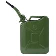 20 Liter (5 Gallon) Jerry Fuel Can with Flexible Spout, Portable Jerry Cans Fuel Tank Steel Fuel Can, Fuels Gasoline Cars, Trucks, Equipment, GREEN Online