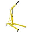 2 Ton Folding Engine Hoist Cherry Picker Shop Crane Hoist Lift, Heavy Duty Steel with 6 Iron Caster Wheels (yellow) Online now