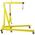 2 Ton Folding Engine Hoist Cherry Picker Shop Crane Hoist Lift, Heavy Duty Steel with 6 Iron Caster Wheels (yellow) Online now