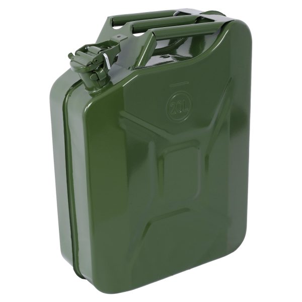 20 Liter (5 Gallon) Jerry Fuel Can with Flexible Spout, Portable Jerry Cans Fuel Tank Steel Fuel Can, Fuels Gasoline Cars, Trucks, Equipment, GREEN Online