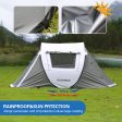 2 Person White + Gray Pop Up Camping Tent Discount