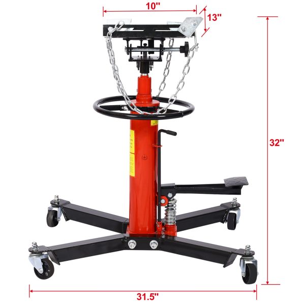 1660lbs Transmission Jacks , Hydraulic Transmission Jack 2 Stage Hydraulic w  360° for car lift 0.75 Ton For Cheap