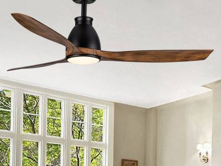 52 inch indoor black ceiling fan with LED light Online