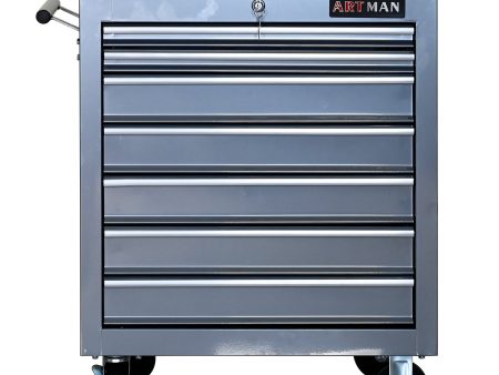 7 DRAWERS MULTIFUNCTIONAL TOOL CART WITH WHEELS-SILVER Cheap