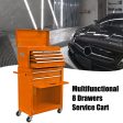 High Capacity Rolling Tool Chest with Wheels and Drawers, 8-Drawer Tool Storage Cabinet--ORANGE For Cheap