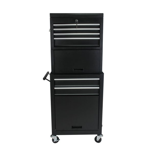 High Capacity Rolling Tool Chest with Wheels and Drawers, 6-Drawer Tool Storage Cabinet--BLACK Online Hot Sale