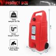 34 Gallon Gas Caddy With Wheels, Fuel Transfer Tank Gasoline Diesel Can,Fuel Storage Tank For Automobiles ATV Car Mowers Tractors Boat Motorcycle(Red) Supply