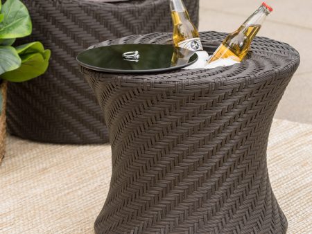 YARMOUTH  SIDE TABLE WITH ICE BUCKET Fashion