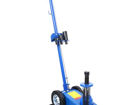 22 Ton Hydraulic Floor Jack Air-Operated Axle Bottle Jack with (4) Extension Saddle Set Built-in Wheels, Blue Hot on Sale