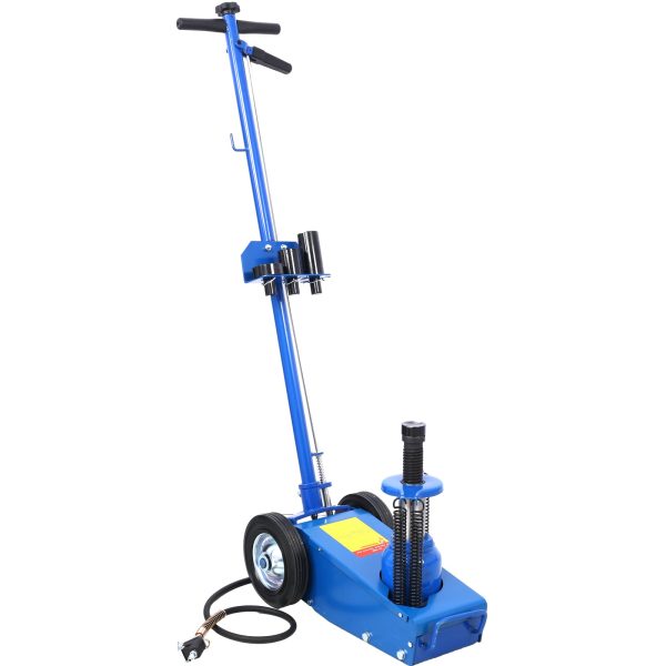 22 Ton Hydraulic Floor Jack Air-Operated Axle Bottle Jack with (4) Extension Saddle Set Built-in Wheels, Blue Hot on Sale