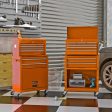 High Capacity Rolling Tool Chest with Wheels and Drawers, 8-Drawer Tool Storage Cabinet--ORANGE For Cheap