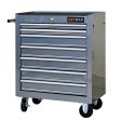 7 DRAWERS MULTIFUNCTIONAL TOOL CART WITH WHEELS-SILVER Cheap