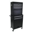 High Capacity Rolling Tool Chest with Wheels and Drawers, 6-Drawer Tool Storage Cabinet--BLACK Online Hot Sale