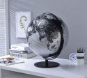 20.5  Tall-black and Silver Globe with 3D Mountain Landscape Supply