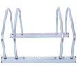 2 Bikes Floor Bike Stand, Bike Parking Rack Garage Bike Storage Stand Indoor Outdoor 22-28  Wheel Stand, Max. Tire Width 2.15 ,galvanization Online Sale