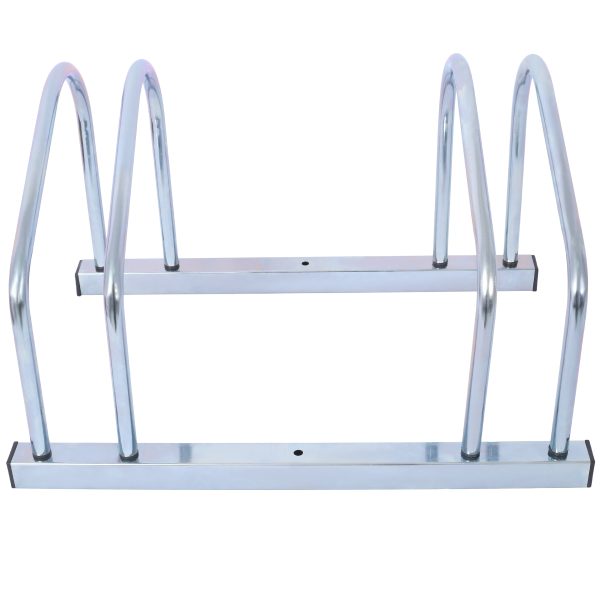 2 Bikes Floor Bike Stand, Bike Parking Rack Garage Bike Storage Stand Indoor Outdoor 22-28  Wheel Stand, Max. Tire Width 2.15 ,galvanization Online Sale