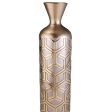 22  Tall Polyresin Decorative Vase, Weave Rose Gold Design Online Sale