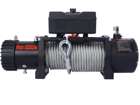 12V 12000LB Electric Winch Towing Trailer Steel Cable Off Road, Waterproof Wire Cable  for Truck UTV ATU SUV For Cheap