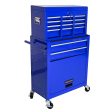 High Capacity Rolling Tool Chest with Wheels and Drawers, 8-Drawer Tool Storage Cabinet--BLUE Sale