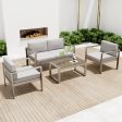 Aluminum Modern 4 Piece Sofa Seating Group For Patio Garden Outdoor Supply