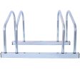 2 Bikes Floor Bike Stand, Bike Parking Rack Garage Bike Storage Stand Indoor Outdoor 22-28  Wheel Stand, Max. Tire Width 2.15 ,galvanization Online Sale