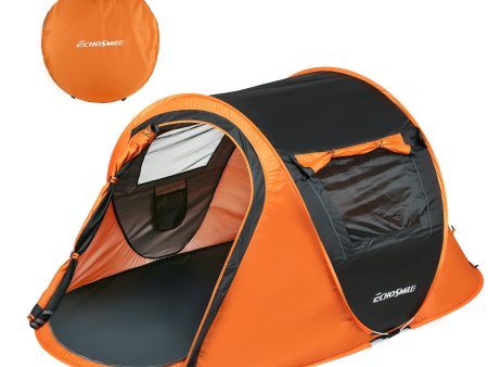 2 Person Black + Orange Pop Up Camping Tent Online Sale