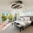 20inch Modern Leafless Ceiling Fan with Remote Control Removable and Washable, Reversible Motor Online now