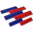 Magnetic Socket Organizer Set, 6-Piece Socket Holder Set Includes 1 4 , 3 8 , 1 2  Drive Metric SAE Socket Trays, Holds 141 Pieces Standard Size and Deep Size Sockets(Socket not Included),red and blue For Sale