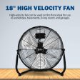 Simple Deluxe 18 Inch 3-Speed High Velocity Heavy Duty Metal Industrial Floor Fans Quiet for Home Commercial, Residential, and Greenhouse Use, Outdoor Indoor, Black, 2 Pack Online now