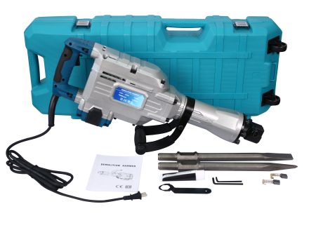 1700W 1850 BPM Electric Demolition Jack Hammer 1-1 8 Inch SDS-Hex Heavy Duty Concrete Pavement Breaker Drills Kit For Cheap