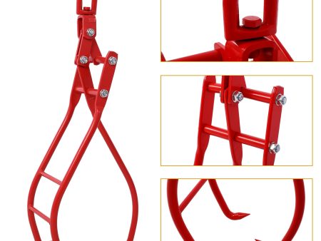 28in 3 Claw Log Grapple for Logging Tongs, Eagle Claws Design Log Lifting Tongs Log Grabs, Timber Lifting Tongs for Truck, ATV, Tractor and Skidder For Discount