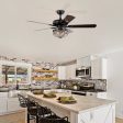 Modern Design Living Room 52 Inch  Decorative Crystal Chandelier Ceiling Fan With Light Online now