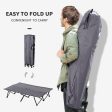 Outsunny 2 Person Folding Camping Cot for Adults, 50  Extra Wide Outdoor Portable Sleeping Cot with Carry Bag, Elevated Camping Bed, Beach Hiking, Grey Supply