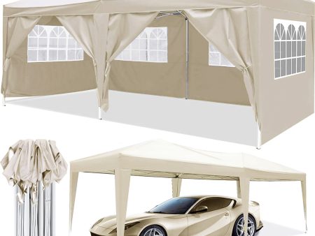 10 x20  EZ Pop Up Canopy Outdoor Portable Party Folding Tent with 6 Removable Sidewalls + Carry Bag + 4pcs Weight Bag Cheap