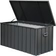 120 Gallon Outdoor Storage Deck Box Waterproof, Large Patio Storage Bin for Outside Cushions, Throw Pillows, Garden Tools, Lockable (Dark Gray) Online