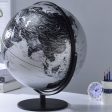 20.5  Tall-black and Silver Globe with 3D Mountain Landscape Supply