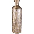 22  Tall Polyresin Decorative Vase, Weave Rose Gold Design Online Sale