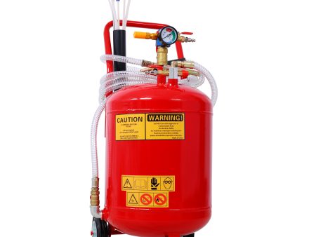 Oil Extractor, Portable Air Pneumatic Waste Oil Garage Extractor Drain Draine Tank Professional Fluid Evacuator, Portable, Integrated Level Gauge, Use with Oil, Transmission Fluid and Anti-F Online now