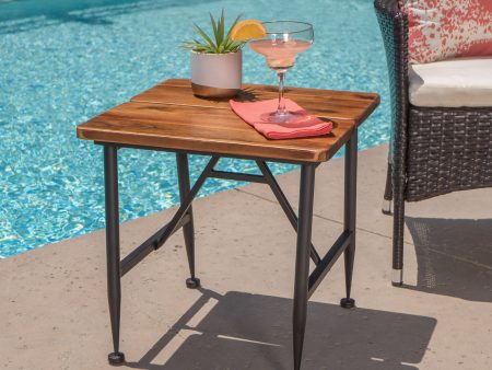 OCALA INDUCTRIAL WOOD + METAL END TABLE Online