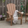 Adirondack Chair, Faux Wood Patio & Fire Pit Chair, Weather Resistant HDPE for Deck, Outside Garden, Porch, Backyard, Brown Online Hot Sale