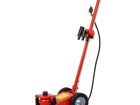 22 Ton Hydraulic Floor Jack Air-Operated Axle Bottle Jack with (4) Extension Saddle Set Built-in Wheels, Red Online Hot Sale