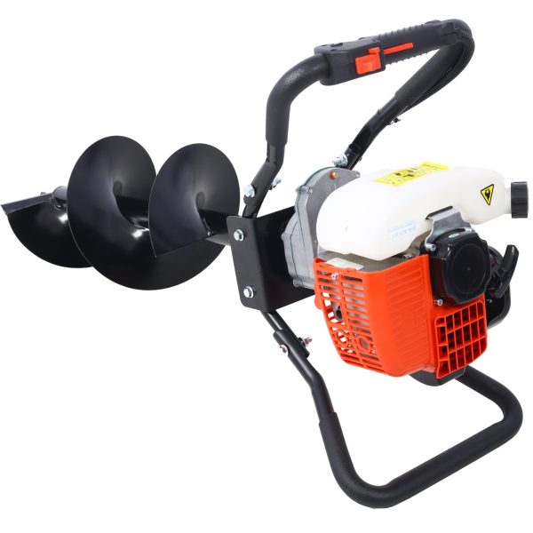 V-Type 52CC 2 Stroke Gas Post Hole Digger One Man Auger EPA Machine Plant Soil Digging Fence withHole Digger Replacement Auger Bits L4 +L6 +L8 +L12  Discount