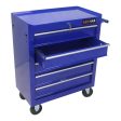 5 DRAWERS MULTIFUNCTIONAL TOOL CART WITH WHEELS-BLUE Cheap