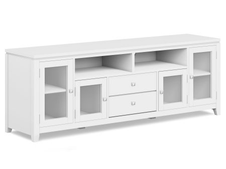 Cosmopolitan - 72  Wide TV Media Stand - White on Sale