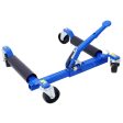 Set of (2) Wheel Dolly Car Skates Vehicle Positioning Hydraulic Tire Jack Ratcheting Foot Pedal Lift Hydraulic Car Wheel Dolly, 1,250lbs blue Discount