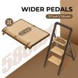 3 Step Ladder Folding Step Stool for Adults with Wide Anti-Slip Pedal, Aluminium Lightweight Foldable Step Ladders for Home Kitchen Office, 580 lbs Capacity, Brown Online Hot Sale