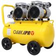 2.5 HP Ultra Quiet Air Compressor 13 Gallon, Oil-Free, Electric Shop Air Compressor Portable,Lightweight with Wheels, 70 dBA Noise Level, with Automatic Drain Valve,Yellow For Discount