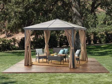 10 ft. x 10 ft. Aluminum Gazebo with Hardtop Discount