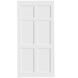 CRAZY ELF 30  x 80  Six Panel Real Primed Door Slab, DIY Panel Door, Modern Interior Barn Door, Water-proof, Anti-deformation, Pre-Drilled Ready to Assemble, Suitable for Pre-hung Door and Barn Door For Discount